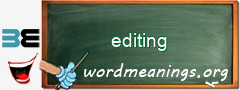 WordMeaning blackboard for editing